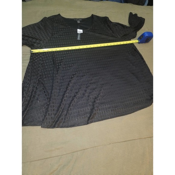 Grace Elements Women's Black Polyester Round Neck Long Sleeve Top Blouse Size 3X - Picture 15 of 15